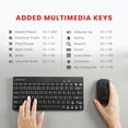 thumbnail image 5 of Perixx Periduo-712B Wireless Mini Keyboard and Mouse Combo - Home or Office Use -Black - US English, 5 of 8