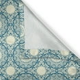 thumbnail image 4 of Ambesonne Circle Pattern Valance Pack of 2, Wavy Strokes Ethnic, 54"X18", Petrol Blue Cream, 4 of 5