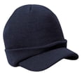 thumbnail image 2 of Sombrero de invierno unisex Salvador suave de punto Elástico cálido con visera Azul oscuro, 2 of 7