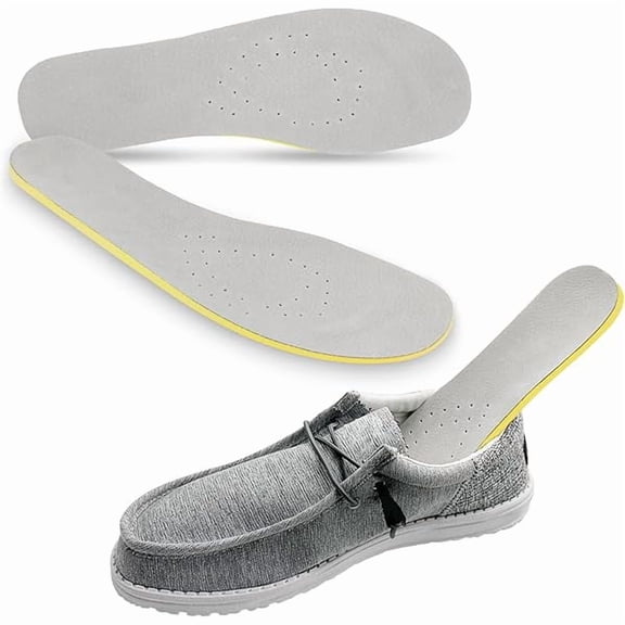 mjw001 2 Pairs Shoes Insoles for Hey Dude Men's Wally Shoes, Classic Replacement Footwear Inserts for Comfortable Light-Weight and Cushion Shock Absorbing(M11)