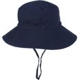 thumbnail image 2 of Baby Sun Hat Toddler Beach Swim Hats UPF 50+ Summer Bucket Hat Kids Infant Wide Brim Adjustable Sun Hat for Baby Boy Girls Navy 2-5T, 2 of 5