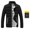 thumbnail image 4 of Chaqueta de invierno para hombre, cuello alto, abrigo con cremallera sólida, ropa de abrigo ajustada (2XL) Likrtyny Para estrenar, 4 of 4
