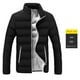 thumbnail image 4 of chaqueta masculina Chaqueta de invierno para hombre cuello alto abrigo con cremallera sólida ropa de abrigo ajustada informal para hombre JShteea El nuevo, 4 of 5