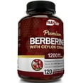 NutriFlair Premium Berberine HCL 1200mg, 120 Capsules - Plus Pure True Ceylon Cinnamon, Berberine HCI Root Supplements Pills - Supports Glucose Metabolism, Immune System, Healthy Weight Management
