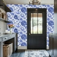 thumbnail image 6 of Peel and Stick Wallpaper Contact Paper Blue Floral Vintage Botanical Flowers White Self Adhesive and Removable 17.7in x 118in, 6 of 8