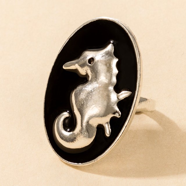 Tocona, anillo de articulación de piedra negra bohemia para mujeres y hombres, dijes de goteo de aceite, anillo de articulación grande, accesorios de joyería gótica, кольца 16916 Tan Jianjun unisex