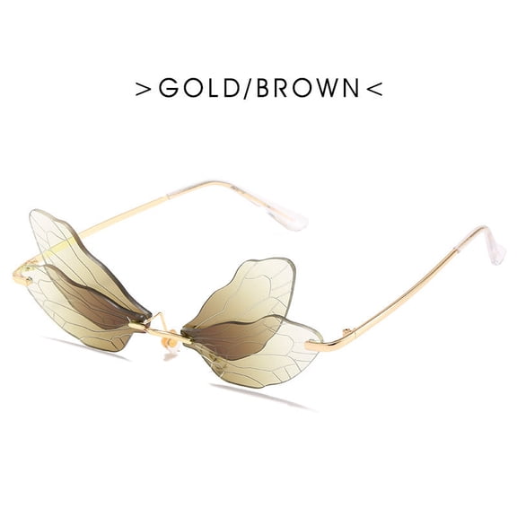 Adult Sunglasses Dragonfly Wings Design Metal Frame PC Lens UV400 Protection Stylish Personality Strong Durable Sunglasses Unique Design Fashion Eyewear