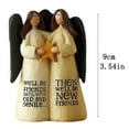 thumbnail image 3 of Friendship Statue Decorated With Gifts To Celebrate Friendship Decorate 1Pc, Two Angels Holding Star Figurine With Inspirational Quotes, Heartfelt Gift For Friends, Home Decor, 3 of 3