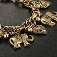 thumbnail image 4 of Ayyufe Women's Vintage Unique Carved Heart Elephant Shiny Pendant Bracelet Bangle, 4 of 5