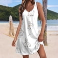 thumbnail image 4 of Vestido de Verano Casual sin Mangas Largo, Color Sólido Mezcla de Lino de Algodón para la Moda de las Mujeres, 4 of 5