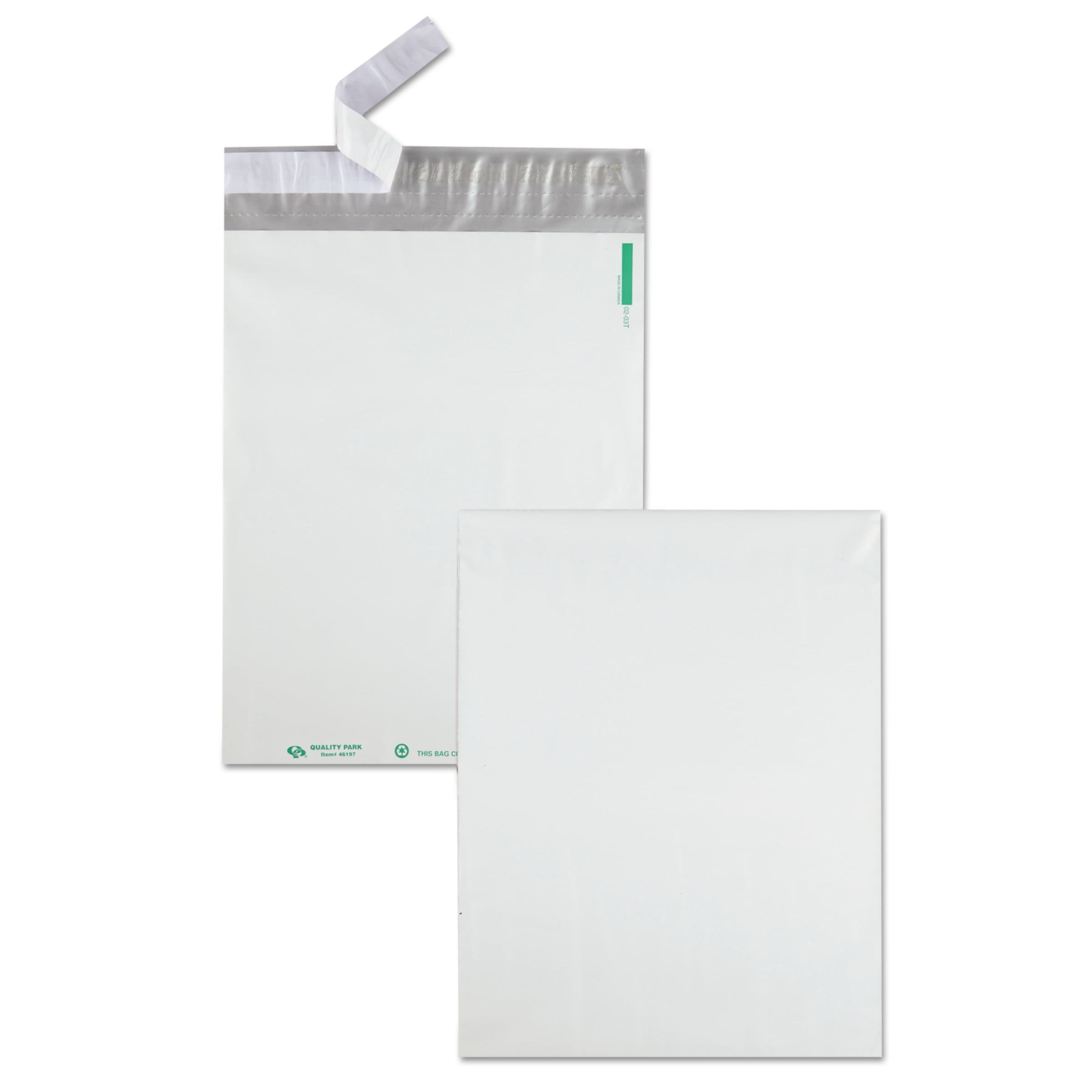 Quality Park, QUA46197, Poly Mailing Envelopes, 100 / Pack, White