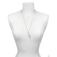 thumbnail image 3 of Delight Jewelry Silvertone Holy Bible I Set You Apart Engraved Cross Zoey Necklace, 28", 3 of 4