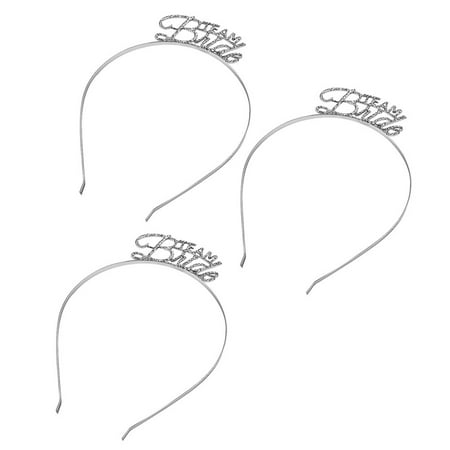 

FRCOLOR 3pcs Single Party Hair Hoops Metal Hair Clasp Hair Accessories Bachelor Party Prop (Silver)