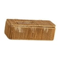thumbnail image 4 of Caja de pañuelos de imitación de ratán, porta pañuelos decorativo de estilo japonés, porta servilletas de papel, estuche para tocador, mesa de centro 31 cm x 13 cm x 9 cm, 4 of 8