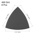 thumbnail image 2 of Unique Bargains Triangular Sandpaper Hook and Loop Fit 3-1/2' Oscillating Multi-Tool Silicon Carbide for Wet/Dry 400 Grit 8pcs, 2 of 5