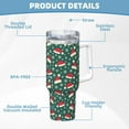 thumbnail image 5 of Pofeuu Santa Hat Joy Green Festive Print 40oz Ice Bully With Handle And Straw Stainless Steel Vacuum Insulated Cup And 2 In 1 Straw Lid, 5 of 8