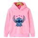 thumbnail image 2 of Sudadera con capucha para niños y niñas con estampado creativo de Stitch de Disney, ropa informal de calle, sudaderas deportivas al aire libre, de 2 a 14 años, 2 of 4