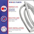 thumbnail image 6 of Whole Parts Refrigerator Flex Zone Mid-Drawer Door Seal Gasket (Gray) Part# DA97-12522C - Replacement & Compatible with Some Samsung Refrigerators, 6 of 7