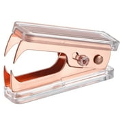Uxcell Stapler Puller Acrylic Body Metal Jaw Office Home Staple Removers, Rose Gold