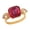 Rose Gold, variant on Mozambique Ruby Ring Asscher Gemstone Ring July Birthstone Ring