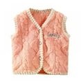 thumbnail image 1 of Autumn Winter Toddler Plush Warm Button Sleeveless Warm Vest,1-7T, 1 of 3