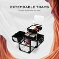 thumbnail image 6 of Byootique Makeup Train Case with Portable Cube Case Cosmetic Organizer Graystone, 6 of 9