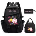 thumbnail image 1 of 3Pcs/set Hello Kitty Anime Backpack for Girl Boy Children Lunch Bags Student Teenager Bookbag Schoolbag Knapsack Women Rucksack, 1 of 5