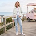 thumbnail image 4 of Womens Full Zip Stand Collar Fleece light jacket Long Sleeve Warm Casual Coat With Side Pockets for Fall Winter Hiking Athletic Wear, 4 of 5