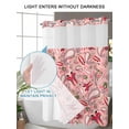 thumbnail image 4 of No Hook Cloth Fabric Shower Curtain with Snap in Liner, Boho Pink Floral Waterproof Shower Curtains Set with See Through Top Window, Farmhouse Botanical Vintage Paisley Flower Bath Curtains 54"x78", 4 of 6