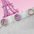 thumbnail image 4 of jejeloiu Paris Eiffel Tower Black Out Curtains,Cute Cartoon Butterflies Curtains Pack of 2 (42x63 Each),Pink Glitter Print Bedroom Curtains For Girls Kids,Microfiber Bedroom Decor, 4 of 6