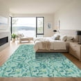thumbnail image 3 of ODIKA 3'x5' Machine Washable Non-Slip Area Rug, Serpentine Leaf Cascade High Traffic Rug with Pad, Gray, 927859, 3 of 8