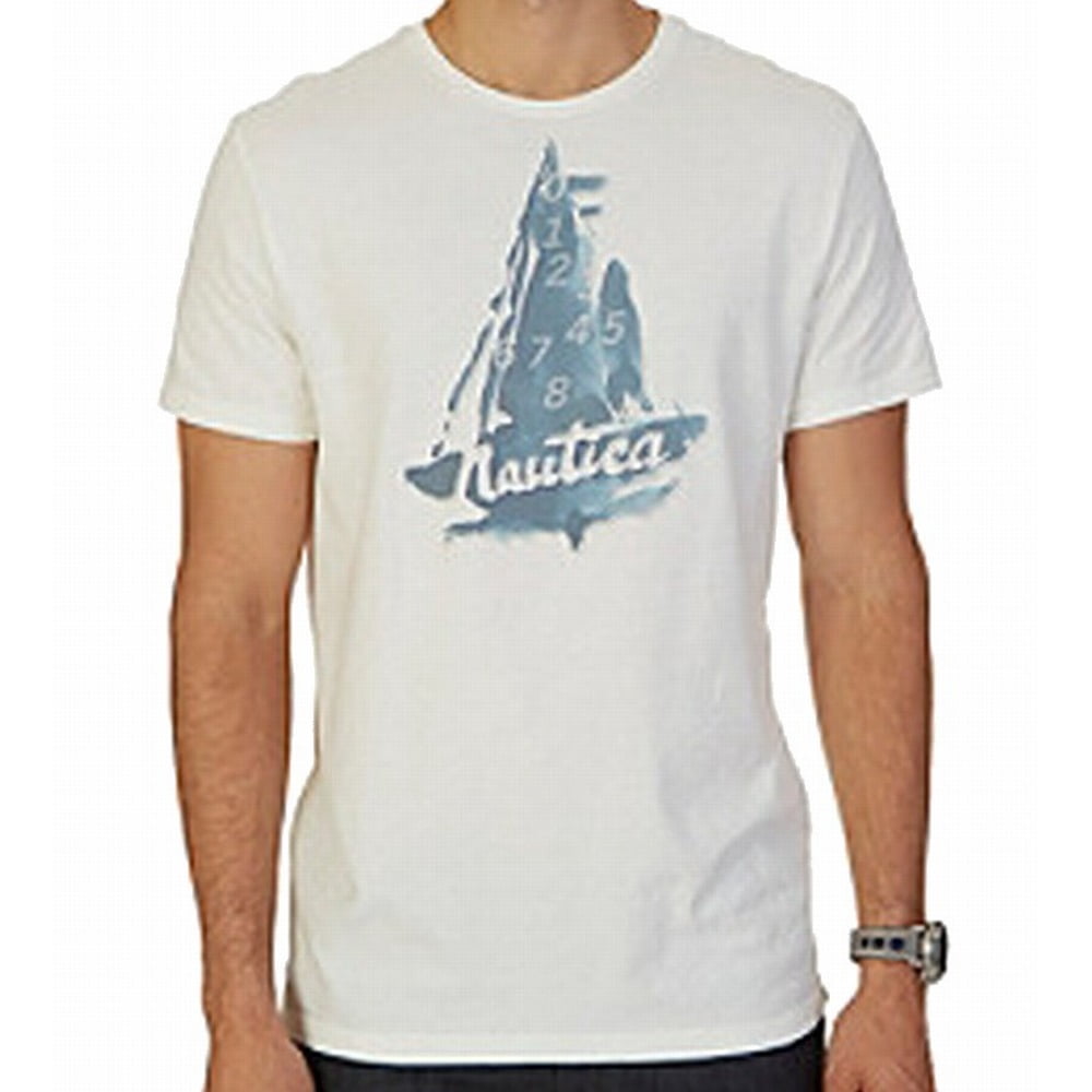 mens nautica white t shirt