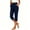 Navy, variant on Womens Pants for Women Casual Straight Cigarette - Raw Hem Office Gray XXL