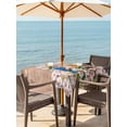 thumbnail image 3 of Outdoor Tablecloth with Umbrella Hole for Patio/Picnic/Party/Camping, Birds Floral Waterproof Table Cloth Square Cover Washable, Farmhouse Pink Flower Leaf Wood Grain Brown (54"x 54"), 3 of 8