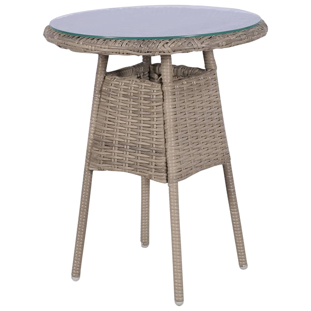 Kepooman Patio Rattan Bistro Set with Cushion & Glass Top Table for Backyard Deck, Set of 3, Brown Kepooman Patio Rattan Bistro Set with Cushion & Glass Top Table for Backyard Deck, Set of 3, Brown