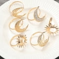 thumbnail image 5 of Elegant Alloy Moons Sun Designs Napkin Rings For Weddings Parties Home Dining Decoration Festival Tableware Clip, 5 of 8