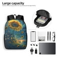 thumbnail image 4 of Xecao Sunflower Castle Starry Sky print Travel Backpack, Large Computer Backpack for Men Women, College School Rucksack Book Bag, 4 of 5