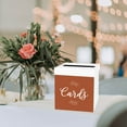 thumbnail image 2 of Koyal Wholesale Sturdy White Wedding Day Card Box Terracotta Line Design Wedding Gift Boxes for Cards 10x10x10 Inches, 2 of 5