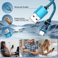thumbnail image 5 of USB C Charger Fast Charging, 2.1A Dual Port Type C Charger Block with 2pcs Type C Cable 6FT, USB C Brick Cube Wall Charger Adapter Plug Charger Station Power Base Phone Charger Cords, Blue, 5 of 7
