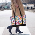 thumbnail image 4 of FORMRS Canvas Laptop Tote Bag for Women with 15.6" Computer Compartments Shoulder Handbag, Yellow Colorful Circles, 4 of 7