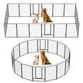thumbnail image 2 of 40 Inch Dog Playpen, 16 Panels Heavy Duty Metal Pet Exercise Pen Indoor Outdoor Fence Panels Rust-Resistant, Removable, Tool-Free Setup Anti-Skid, Expandable Design, 2 of 14