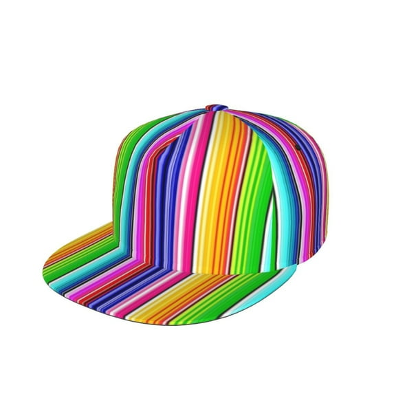 Snapback Hats For Men Women Colorful Serape Flat Bill Brim Baseball Cap Printed Hat