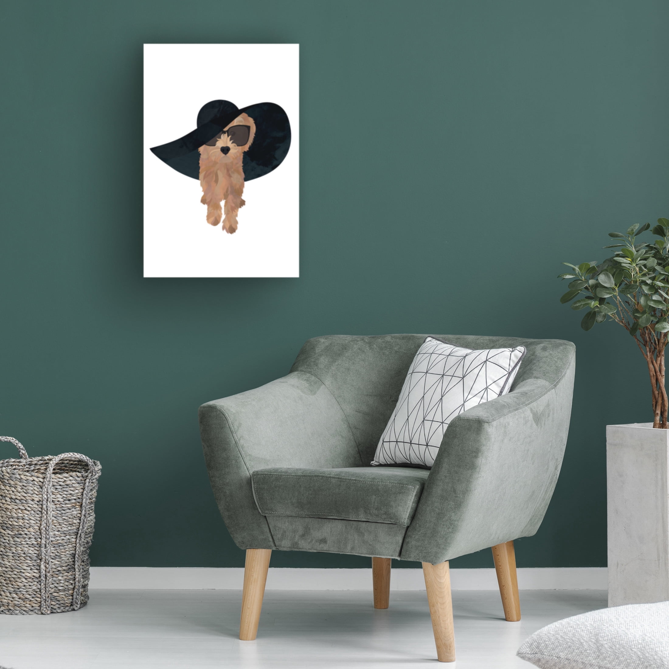 Trademark Fine Art Sarah Manovski  Cockapoo Sun Hat Canvas Wall Art