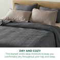 thumbnail image 6 of Cozy Comfort Quilted Cotton Modal Blanket King Size, Cozy Warm for all year round, Dark Grey, 90x108 inches, 6 of 8
