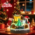 thumbnail image 6 of Christmas Village Decor with Popcorn Wagon, Lit Tree, Santa & Train,LED - Illuminated Tabletop Decoration for Festive Indoor Ambiance, Ideal Holiday Gift,Christmas Decor, 6 of 9
