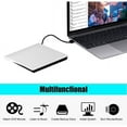 thumbnail image 5 of External CD DVD Drive, USB 3.0 Portable CD/DVD +/-RW Drive/DVD Player for Laptop CD ROM Burner Compatible with Laptop Desktop PC Windows Linux OS Apple Mac White, 5 of 6