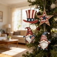 thumbnail image 2 of 4th of July Wooden Ornament Set, 12 Pack Hanging Patriotic Decorations with Rope for Independence Day Tree, Anniversary Party and Holiday Display,July 4th Decorations, 2 of 8