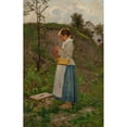 thumbnail image 2 of John J. Hammer 11x14 Gold Ornate Wood Frame and Double Matted Museum Art Print Titled - The Village Barefoot (circa 1885), 2 of 4