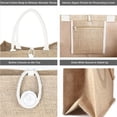 thumbnail image 3 of New canvas cotton hemp color bump Tote bag trend one shoulder handbag bag, 3 of 6