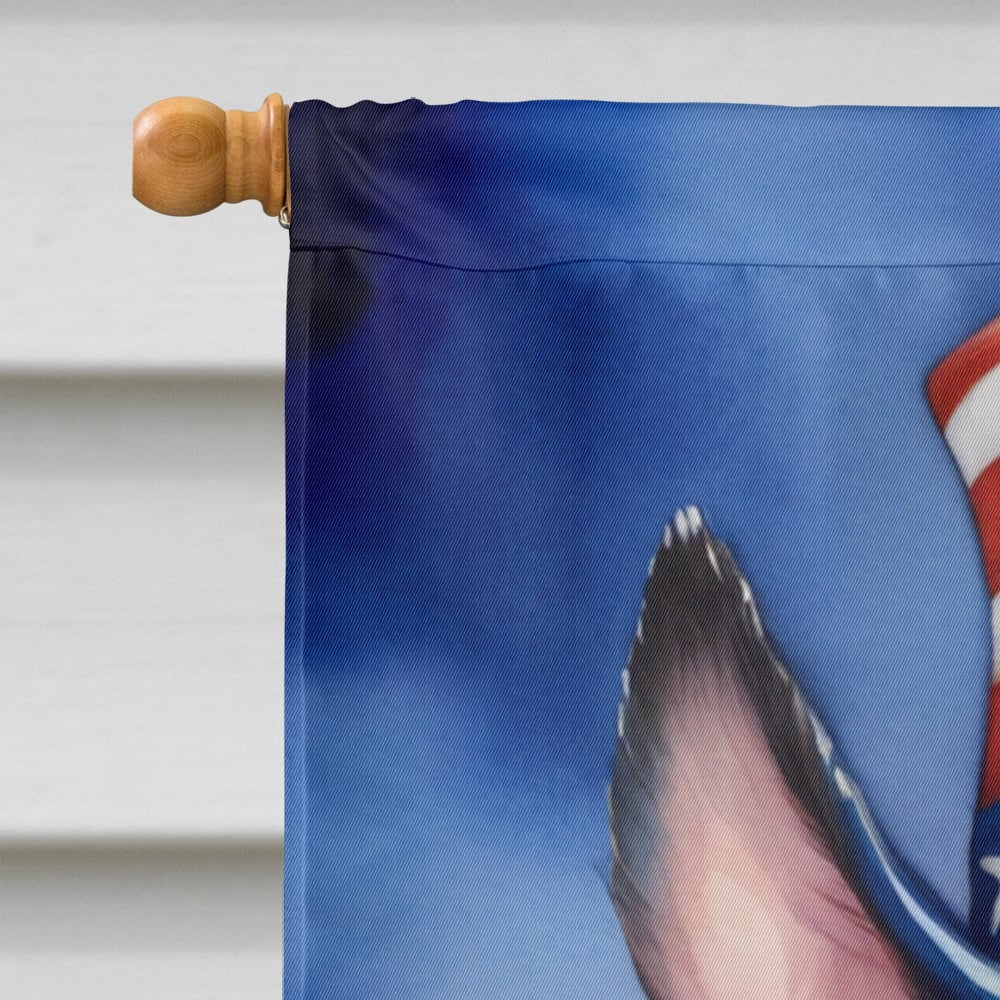 Rat Terrier Patriotic American House Flag 28 in x 40 in